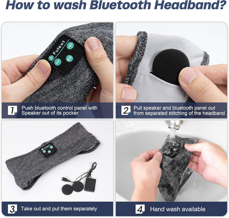 Auriculares con diadema, auriculares para dormir con Bluetooth, diadema ultra suave con música - Quierox - Tienda Online