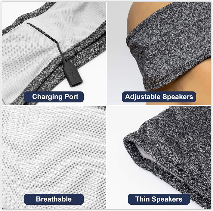 Auriculares con diadema, auriculares para dormir con Bluetooth, diadema ultra suave con música - Quierox - Tienda Online