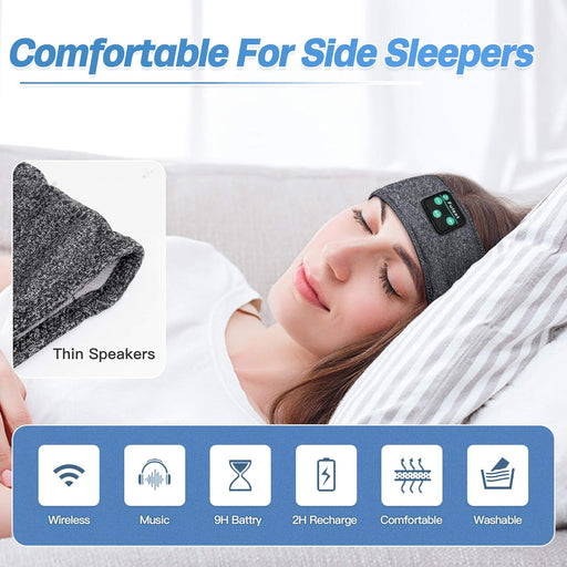 Auriculares con diadema, auriculares para dormir con Bluetooth, diadema ultra suave con música - Quierox - Tienda Online