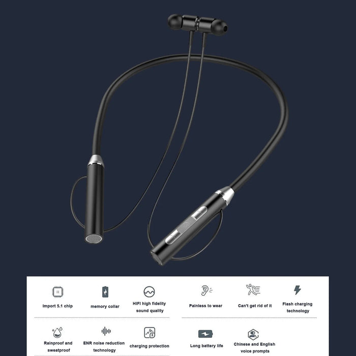 Auriculares deportivos inalámbricos con batería grande, banda para el cuello - Quierox - Tienda Online