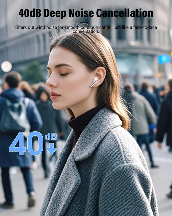 Auriculares inalámbricos, Bluetooth, con graves y micrófono con cancelación de ruido - Quierox - Tienda Online