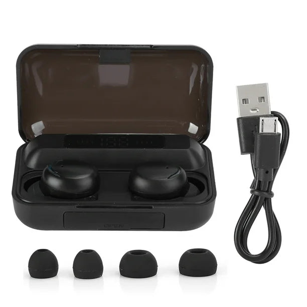 Auriculares inalámbricos Bluetooth F9 - 5 con luz táctil, pantalla Digital - Quierox - Tienda Online