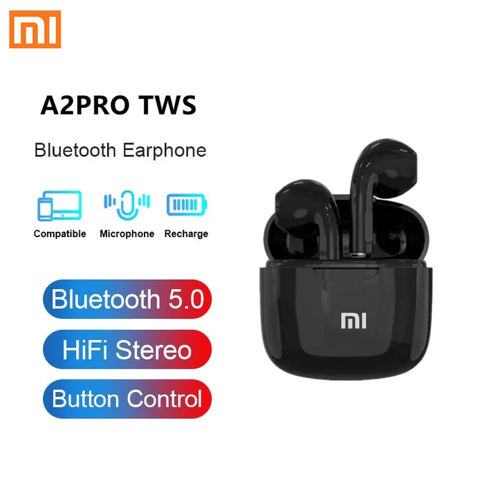 Auriculares inalámbricos Bluetooth Xiaomi A2 Pro TWS: mini auriculares deportivos, diseño resistente - Quierox - Tienda Online