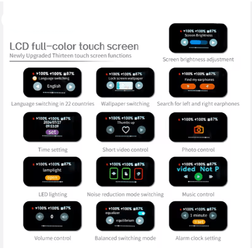 Auriculares Inalámbricos con Pantalla - Quierox - Tienda Online