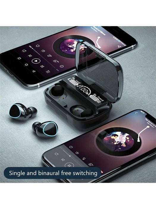 Auriculares inalámbricos, estéreo, pantalla LED, deportivos, con micrófono. - Quierox - Tienda Online