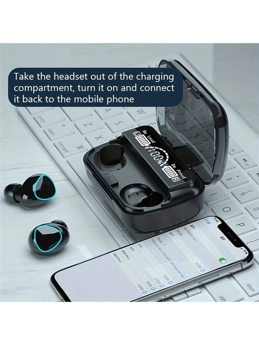 Auriculares inalámbricos, estéreo, pantalla LED, deportivos, con micrófono. - Quierox - Tienda Online