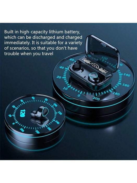 Auriculares inalámbricos, estéreo, pantalla LED, deportivos, con micrófono. - Quierox - Tienda Online