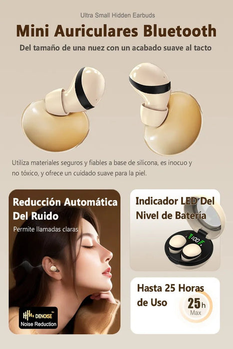 Auriculares inalámbricos mini true wireless, auriculares inalámbricos deportivos con estuche de carga - Quierox - Tienda Online