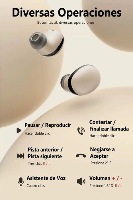 Auriculares inalámbricos mini true wireless, auriculares inalámbricos deportivos con estuche de carga - Quierox - Tienda Online