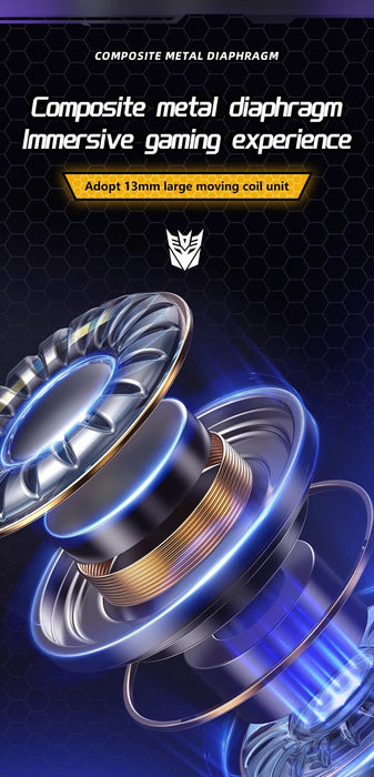 Auriculares inalámbricos Transformers TF - T01 con Bluetooth 5.3, modo dual para juegos y música. - Quierox - Tienda Online