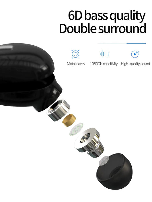 Auriculares inalámbricos X9 con Bluetooth 5.0 y micrófono, deportivos intraaurales individuales - Quierox - Tienda Online