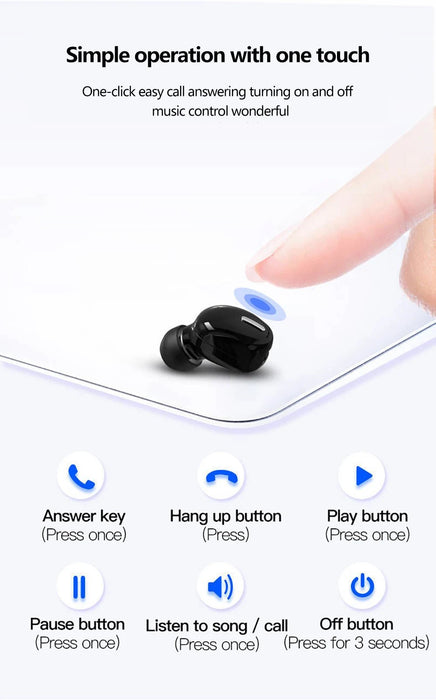 Auriculares inalámbricos X9 con Bluetooth 5.0 y micrófono, deportivos intraaurales individuales - Quierox - Tienda Online