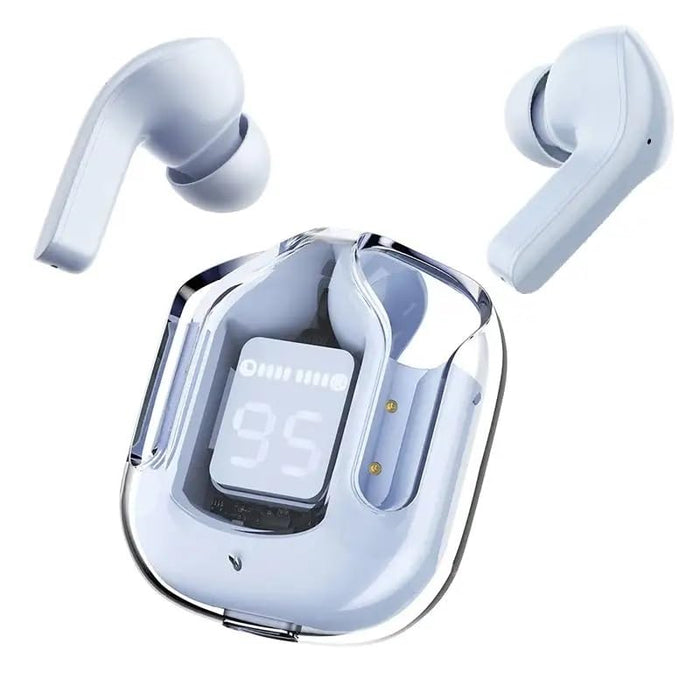 Auriculares intrauditivos inalámbricos con pantalla LED RG TWS, transparentes y con Bluetooth - Quierox - Tienda Online