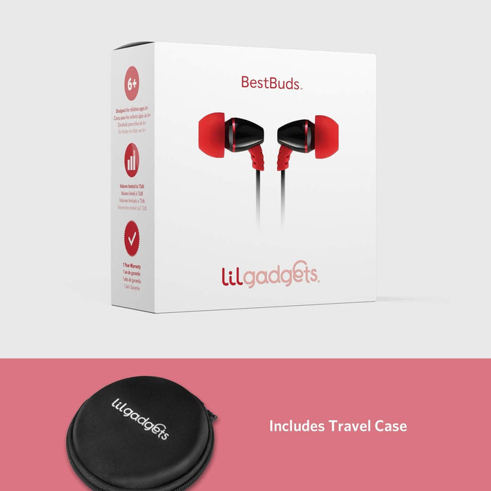 Auriculares intrauditivos LilGadgets BestBuds con volumen limitado y micrófono para niños - Quierox - Tienda Online