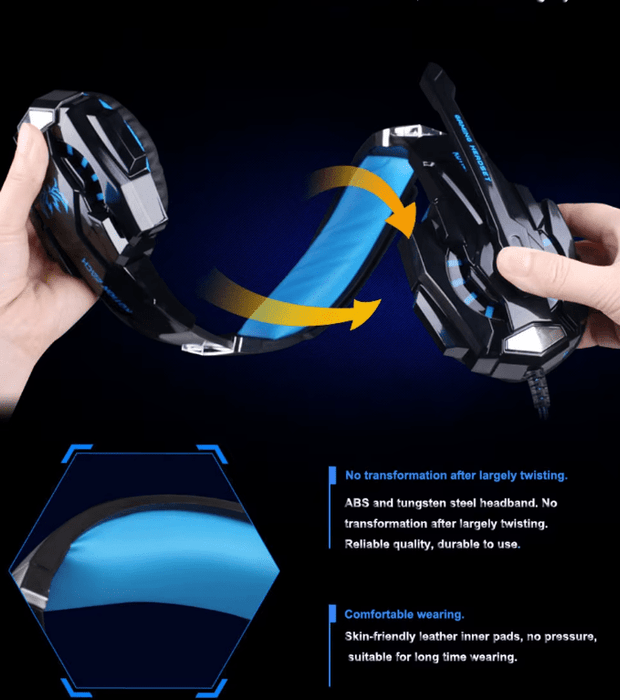 Auriculares para juegos G2000 con cable y sonido brillante, estéreo de graves profundos - Quierox - Tienda Online