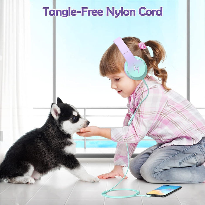 Auriculares para niños, auriculares con cable para niños sobre la oreja con micrófono - Quierox - Tienda Online