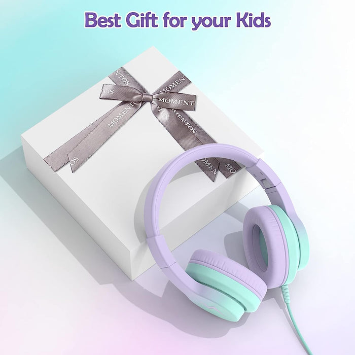 Auriculares para niños, auriculares con cable para niños sobre la oreja con micrófono - Quierox - Tienda Online