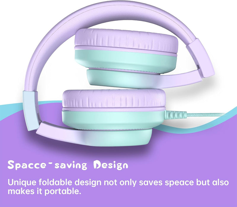 Auriculares para niños, auriculares con cable para niños sobre la oreja con micrófono - Quierox - Tienda Online