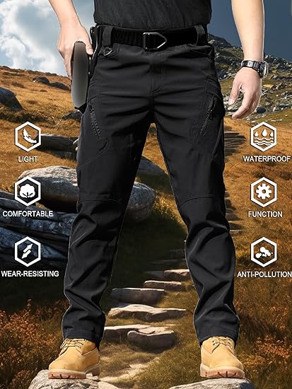 AUTIWITUA Pantalones tácticos de cargo para hombre, resistentes al agua, ligeros, para senderismo - Quierox - Tienda Online