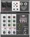 Aveek Mezclador de audio profesional, consola de mezcla de tablero de sonido con 4 canales - Quierox - Tienda Online
