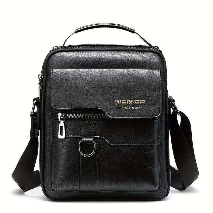 Bolsa de mensajero estilo vintage para mujer, bolso de hombro casual para negocios con forro de poliéster