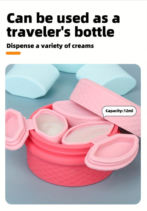 Contenedores de viaje de silicona para belleza, botellas portátiles