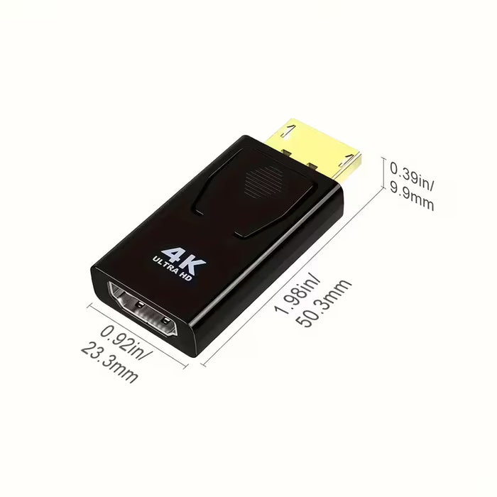 1pc Adaptador DisplayPort a Cable (Macho Hembra) para Conectar Monitores