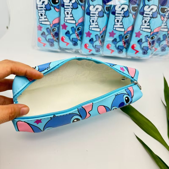 SHEIN Estuche Grande de PU con Tema de Stitch de , Ideal para Escuela y Oficina
