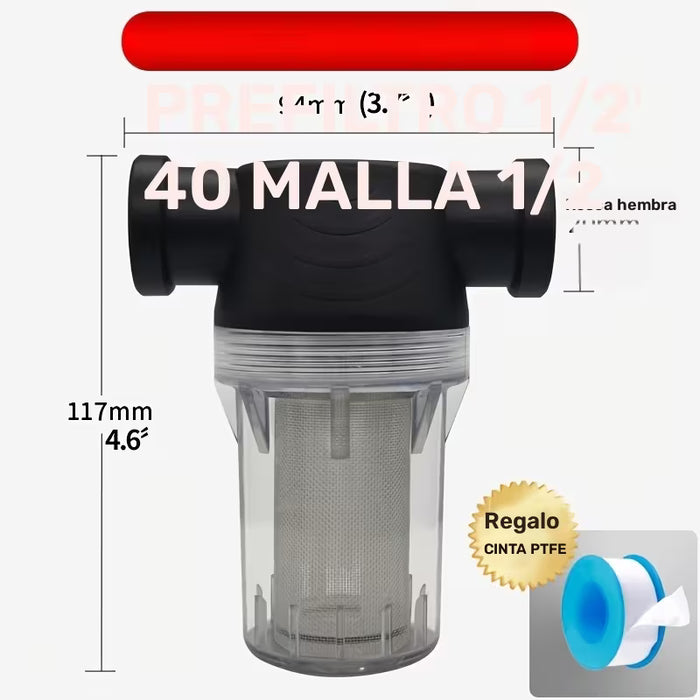 Filtro De Sedimentos De 1pc 3/4", Colador Horizontal Con Pantalla De Malla Para Bomba De Agua