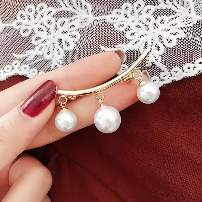 1 piezas de broche de seguridad elegante para mujer, accesorio de vestido de cuello en V