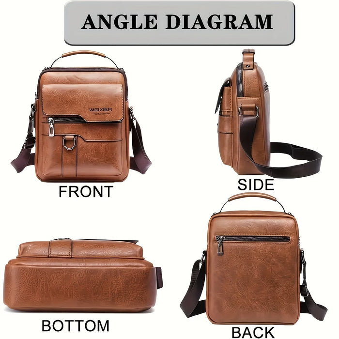 Bolsa de mensajero estilo vintage para mujer, bolso de hombro casual para negocios con forro de poliéster