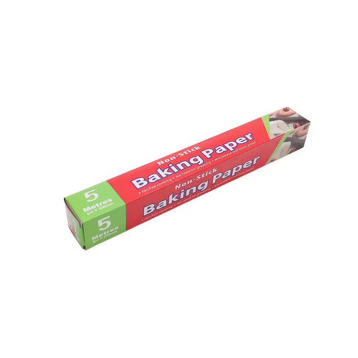 1 Rollo En Caja para Hornear Alimentos Papel de Aceite de Silicona de Doble Cara