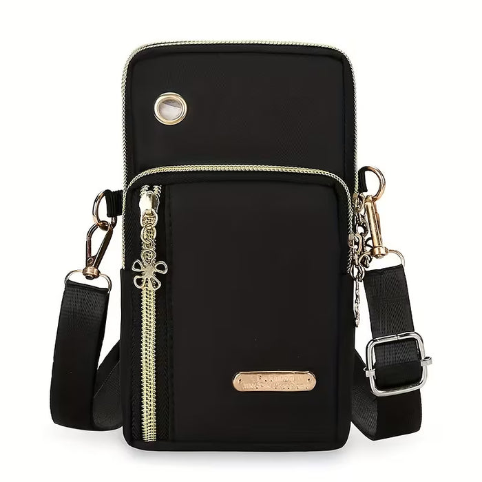 Bolso bandolera suave para mujer,  de hombro casual, con cierre de cremallera