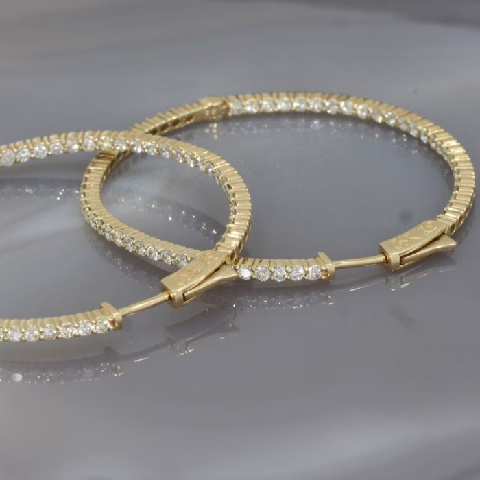Pendientes para mujer de aro con diamantes de imitación