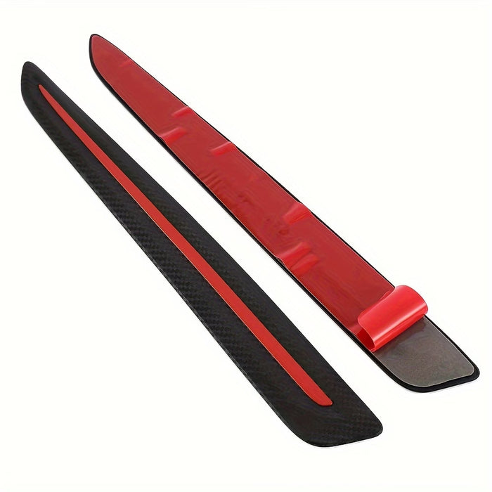 Tiras de Protección para Parachoques de Coche Negro con Ribete Rojo