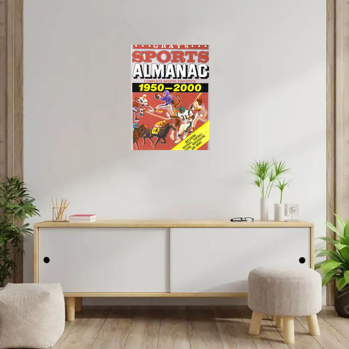 Póster en lienzo sin marco 2D plano De Almanaque deportivo 1950-2000