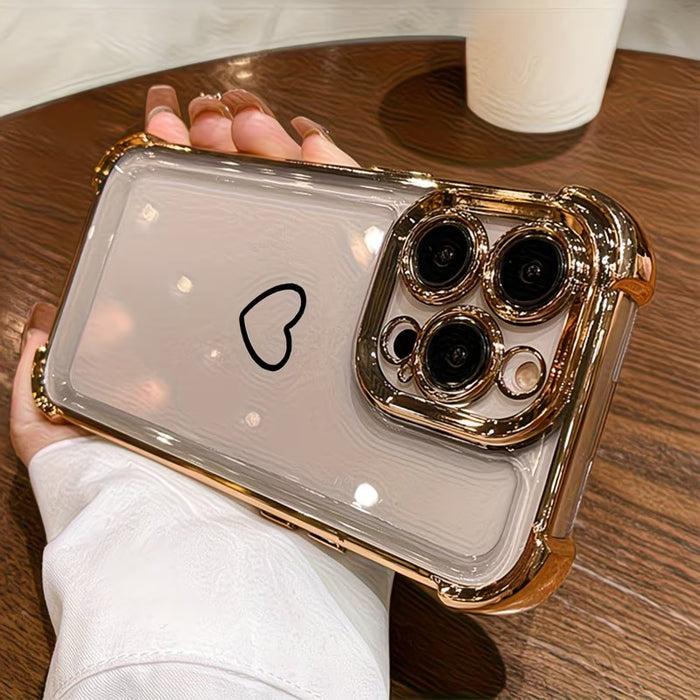 Estuche Protector de Teléfono con Diseño de Corazón Simple, Compatible con iPhone 13 PRO MAX