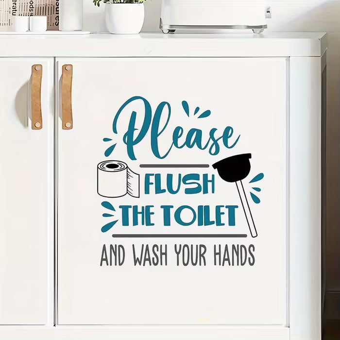 1 pegatinas para inodoro, Por favor, no eches basura, Adecuadas para puertas de baño