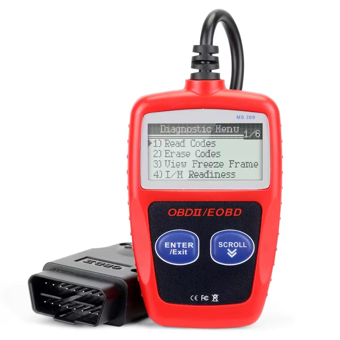Escáner OBD2 Portátil para Todos los Vehículos, lector de Códigos de Motor Pantalla LCD