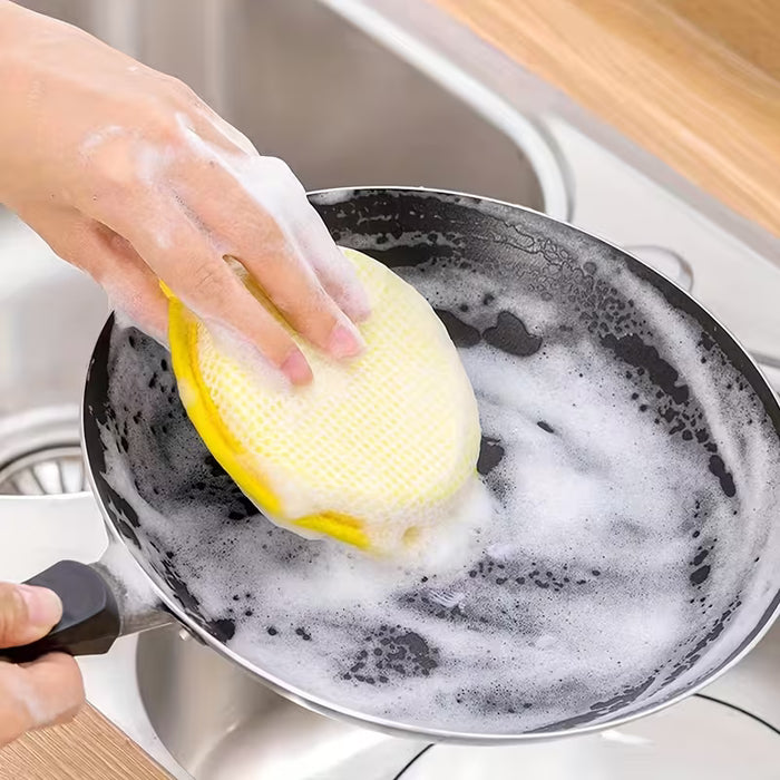 12 Esponjas de Limpieza de Cocina Doble Cara Anti-Rayaduras, Reutilizables, Multiusos