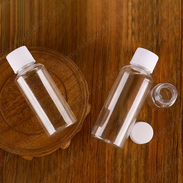 Juego de 10pcs de 100ml, botellas sub selladas de viaje, vacías de plástico transparente