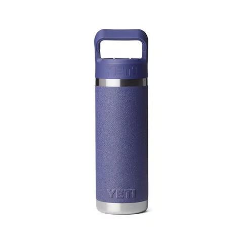Botella YETI Rambler Moon Dust de 532 ml (18 oz) sin BPA con tapa de pajita.