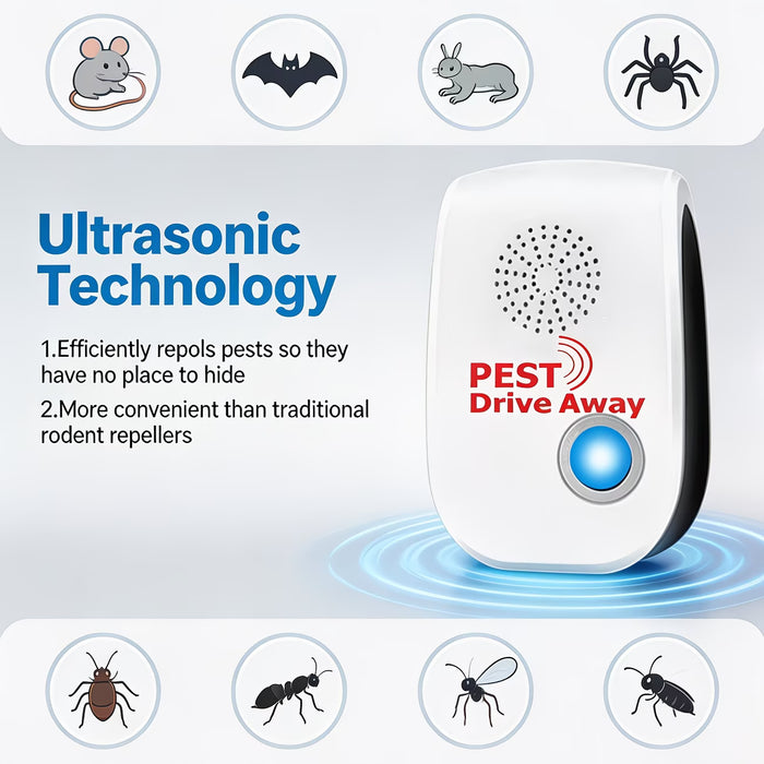 6 piezas Repelente de mosquitos con nueva tecnología de ondas de sonido