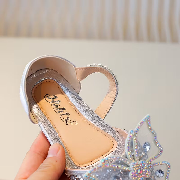 Sandalias de Verano para Niñas planos y elegantes con una mariposa grande