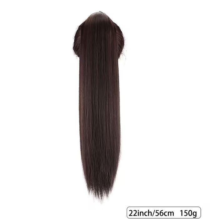 Extensión de coleta, coleta recta de 26inch de largo con cordón ajustable