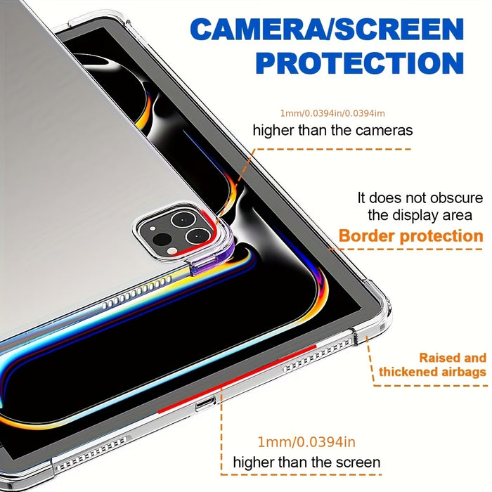 Funda para Ipad Pro 13 pulgadas M4 (2024), Anti-Amarilleo, Transparente y Clara, Antigolpes