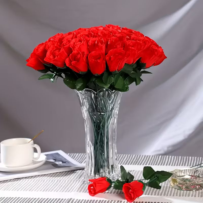 Ramo de Rosas Artificiales con 20 Ramas, ramos simulados de rosas, flores de tela, flores artificiales