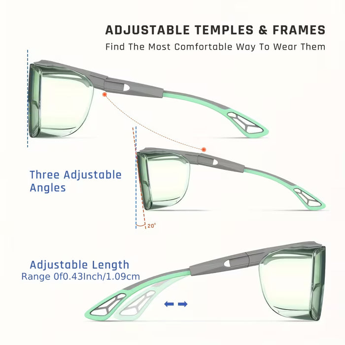 Gafas de Seguridad Anti-Vaho LAIYIKE con Bloqueo de Luz Azul, Protección contra Polvo y UV