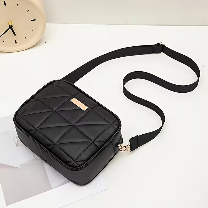 Bolsa de moda cuadrada, bolsa de teléfono móvil bordada en rombo