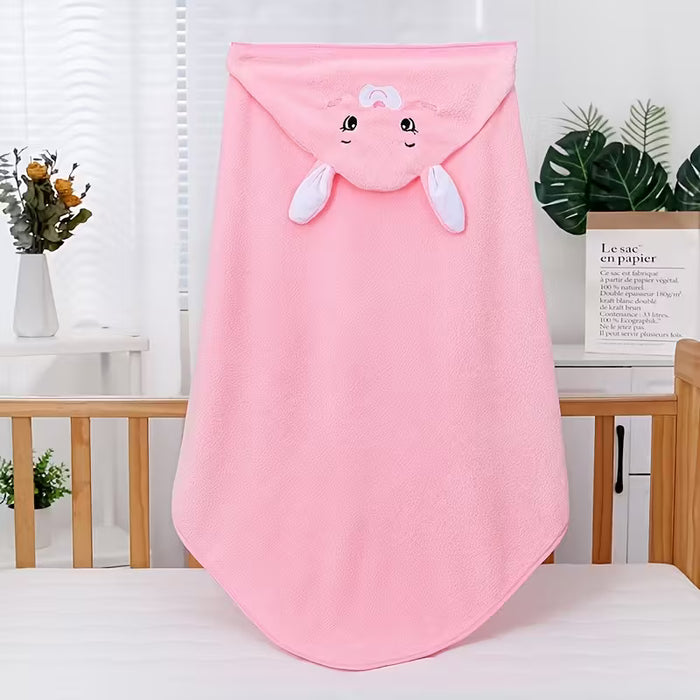 SHEIN Toalla de Baño con Capucha de Forro Polar Coral Ultra